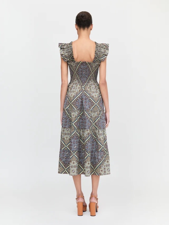 Hill house home the Ellie Nap Olive Equestrian Scarf dress sz small - Picture 3 of 7